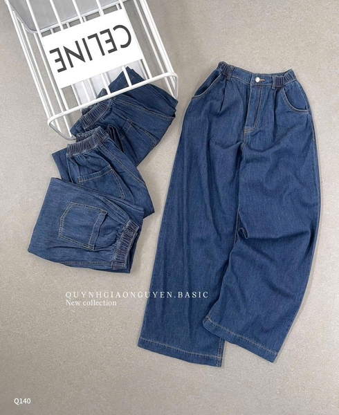 QUẦN BÒ SUÔNG XANH CHUN SAU 1 CÚC NỮ SẴN (SALE 105k)
