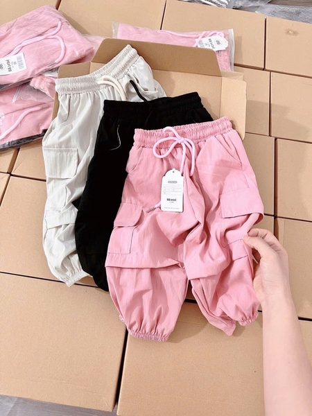 SÉT 3 QUẦN GIÓ DÀI TÚI HỘP CHO BÉ SẴN