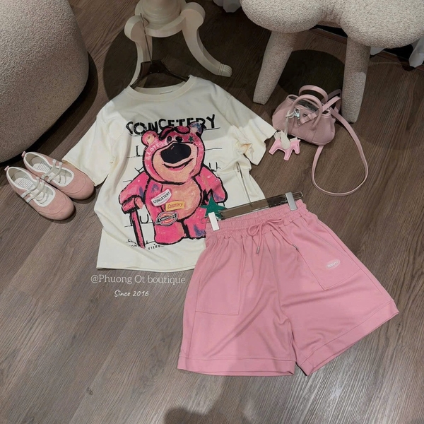 SET GẤU DÂU QUẦN ĐÙI HỒNG NỮ