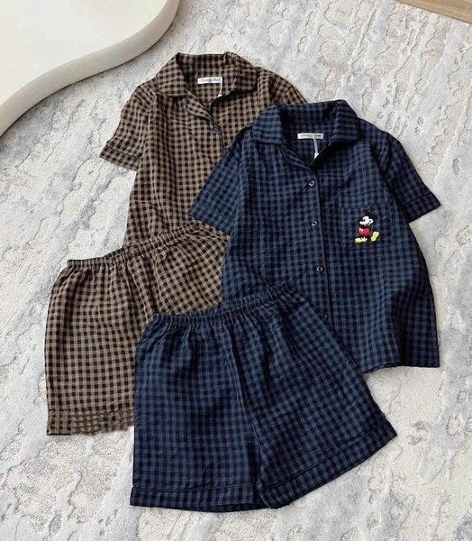 BỘ PIZAMA CỘC KẺ IN MICKEY NỮ SẴN (SALE 95k)