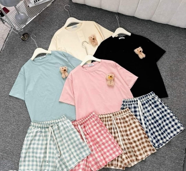 SET BỘ ĐỒ NGỦ NỮ VẢI COTTON SẴN(xả 85k)