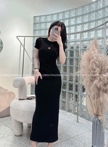 VÁY ZIP DÁNG DÀI 2 MÀU ĐỎ ĐEN NỮ SẴN (SALE 95k)