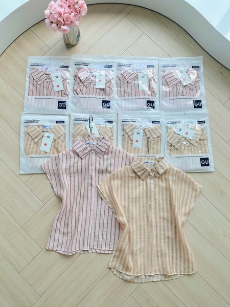 ÁO MI GU NHẬT KẺ 2 MÀU NỮ SẴN