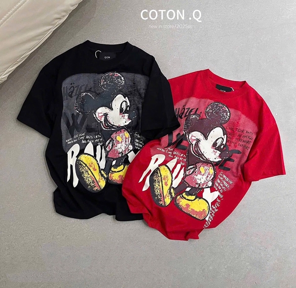 ÁO PHÔNG CHUỘT MICKEY 2 MÀU NỮ