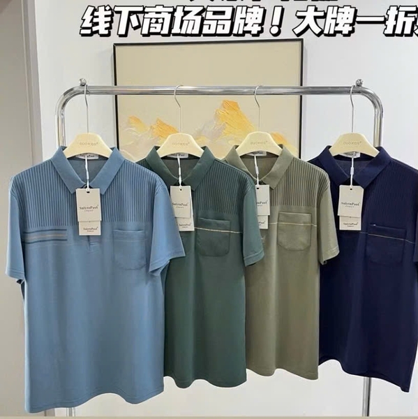 ÁO POLO TRUNG NIÊN CỘC TAY NAM SẴN (XẢ 79k)