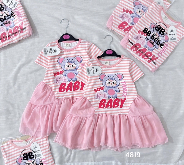VÁY HỒNG BABY THREE KẺ BÉ GÁI SẴN (SALE 55k)