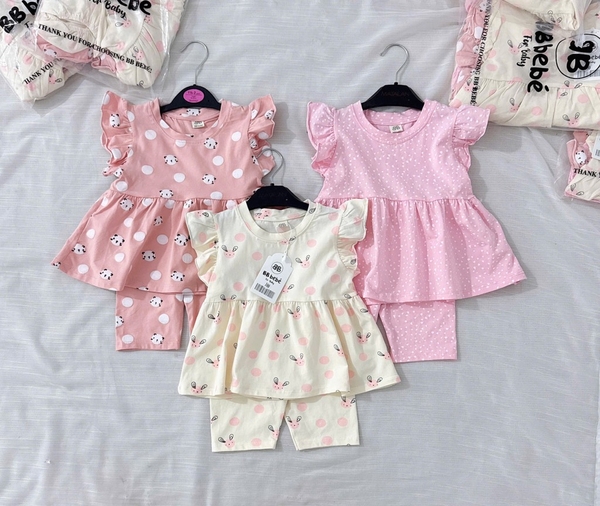 SET 3 BỘ BABYDOLL THỎ GẤU BE HỒNG BÉ GÁI( xả 145k )