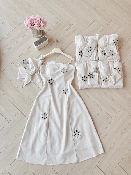VÁY ĐÍNH HOẠ TIẾT CAO CẤP NỮ