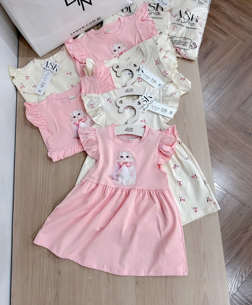 SET 2 VÁY CÁNH TIÊN MÈO HOA NHÍ BÉ GÁI(XẢ 89k)