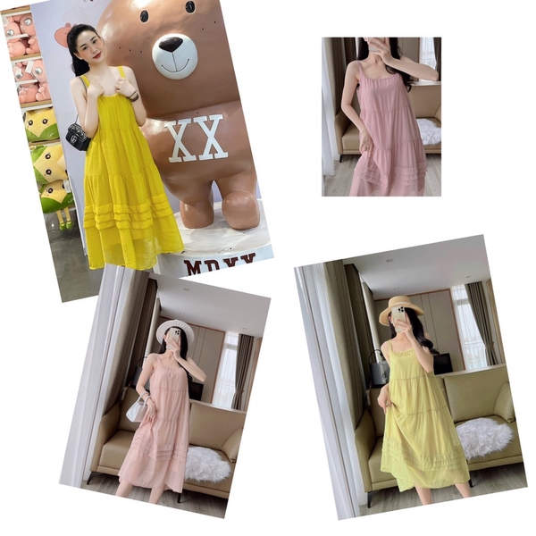 VÁY TƠ LI NGANG 3 TẦNG 2 LỚP