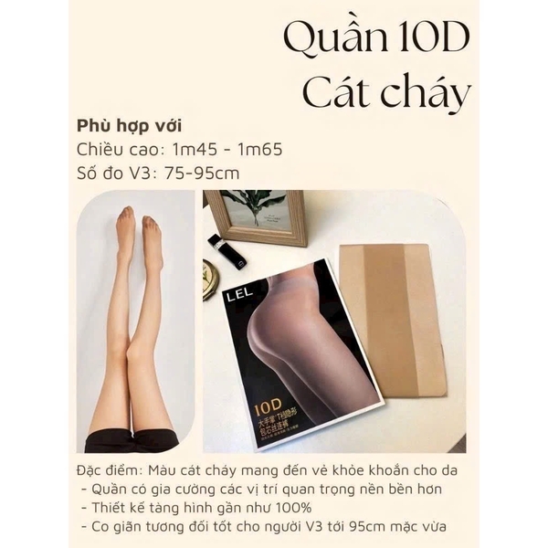 ĐỒ LÓT - QUẦN TẤT 10D 4 MÀU NỮ SẴN
