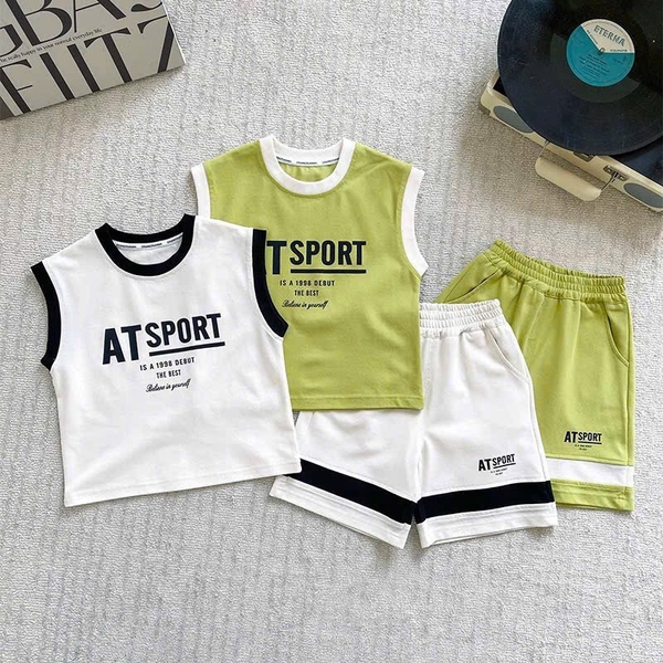 SET 2 BỘ COTTON TÀU SPORT BÉ TRAI SẴN (XẢ 75k)