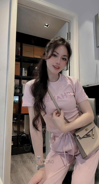 SET BỘ HỒNG ĐÍNH ĐÁ CELINE NỮ