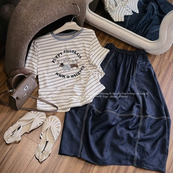 SET ÁO KẺ CV DÀI NỮ