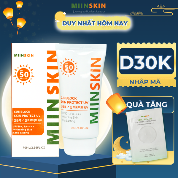 Kem Chống Nắng Nâng Tone , Bảo Vệ Da MIINSKIN PROTECT UV SUN BLOCK