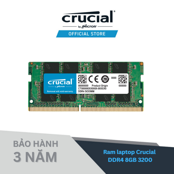 Ram Laptop Crucial DDR4 8GB 3200MHz CT8G4SFD832A