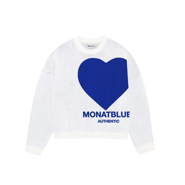 Blue Heart Knit Sweater