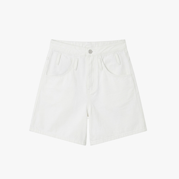 Quần Short Belt Loop White
