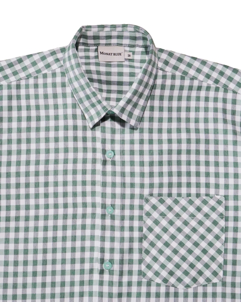 Áo sơ mi caro Boxy oxford tay ngắn