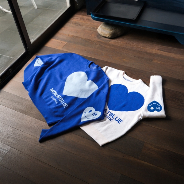 Blue Heart Knit Sweater