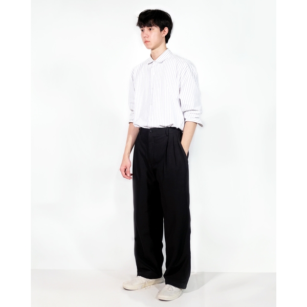 Widen kaki pants - Quần kaki ống rộng xếp ly