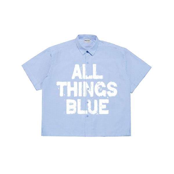 Áo sơ mi Boxy Caro Oxford - All Things Blue