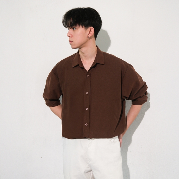 Áo sơ mi oxford Nâu Chocolate