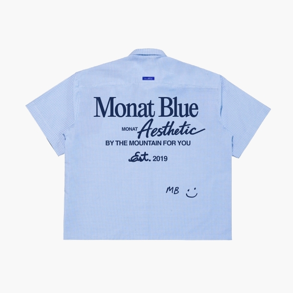 Áo sơ mi Boxy Blue Gingham