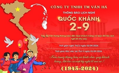 Thông báo lịch nghỉ lễ 2/9/2024