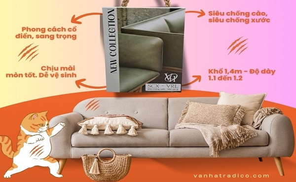 Da Sofa SCX - Siêu Chống Xước |  Sản phẩm da bọc ghế sofa cao cấp