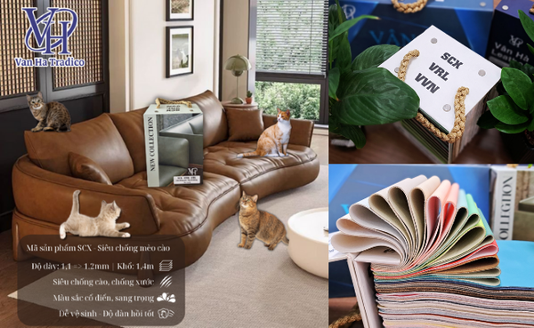 Da siêu chống xước - Siêu chống mèo cào mã SCX - Giải pháp cứu cánh cho sofa, nội thất