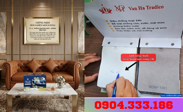 Feedback từ xưởng sofa khi dùng mã da chống mực 24h SCMP-1018