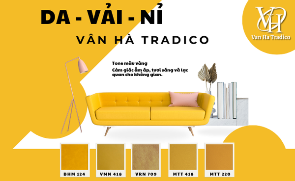 Da Sofa Tone Màu Vàng – Nâng Tầm Không Gian Sống Với Cảm Giác Tươi Sáng Và Ấm Cúng | Vân Hà Tradico