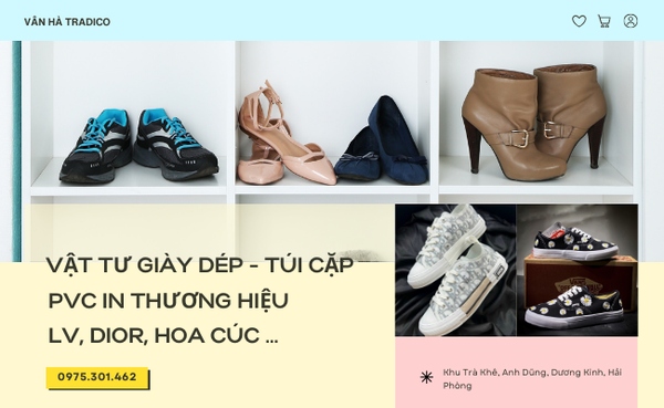 Da PVC in họa tiết thương hiệu LV, Dior, Hoa Cúc - Vân Hà Tradico