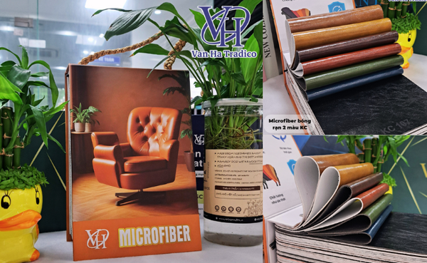 Bọc sofa Đẹp - Sang - Bền cùng da Microfiber từ Vân Hà Tradico