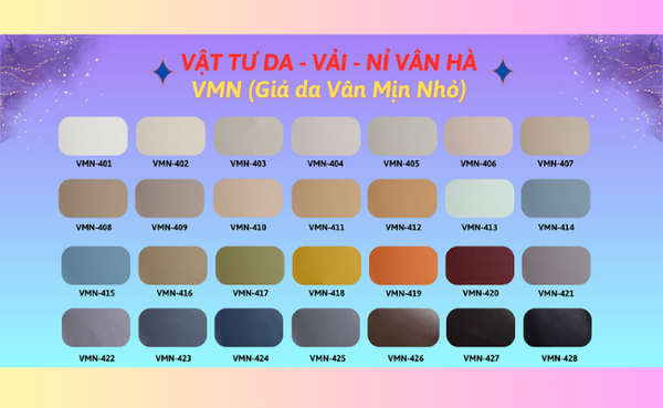 Da bọc sofa mã VMN - Vân Mịn Nhỏ | Vân Hà Tradico