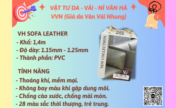 Mã VVN – Da Vân Vải Nhung | Sang Trọng – Mềm Mại | Vân Hà Tradico