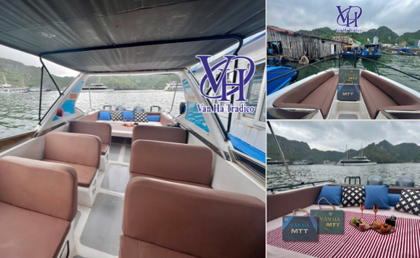 Feedback khách hàng khi dùng mã da Vân Hà Tradico MTT-211 bọc ghế tàu cano