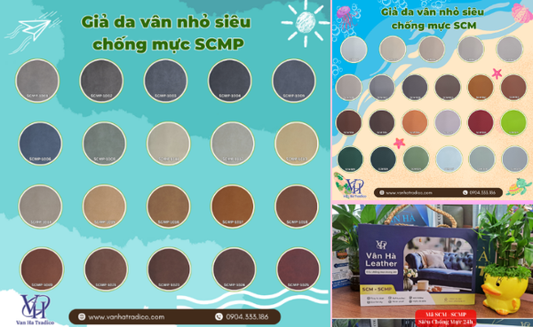 Da bọc sofa mã SCM-SCMP - Siêu chống mực 24h từ Vân Hà Tradico