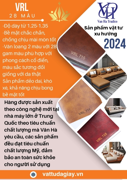 Giả da vân rạn hai màu lì VRL 726 xanh navy