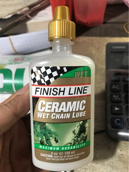 Dầu sên ướt xe đạp Finish Line Ceramic Wet 120ml (VAT)