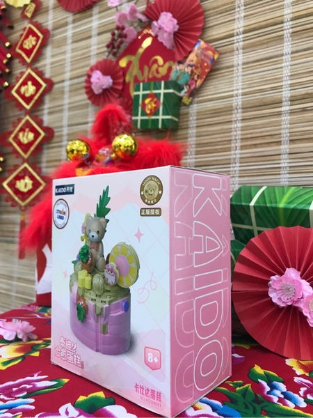 KAIDO-KD99031 Đồ chơi lắp ráp Gấu Teddy bánh Chanh leo đậu xanh