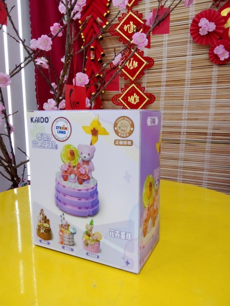 KAIDO-KD99032 Đồ chơi lắp ráp Gấu Teddy bánh Việt quất hương dâu
