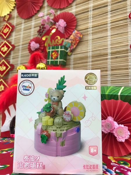 KAIDO-KD99031 Đồ chơi lắp ráp Gấu Teddy bánh Chanh leo đậu xanh