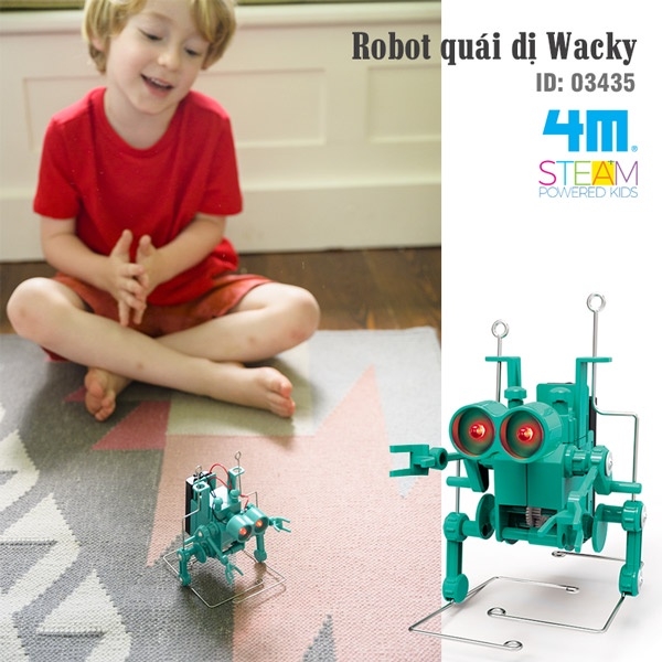 Đồ chơi (Giáo Dục STEM, Độ tuổi 5 ) Robot quái dị Wacky - 4M (Đồ chơi Khoa học, Lắp ráp)