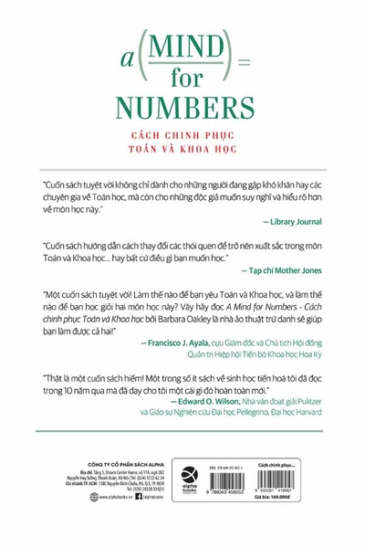 A mind for numbers : Cách chinh phục toán và khoa học 169k