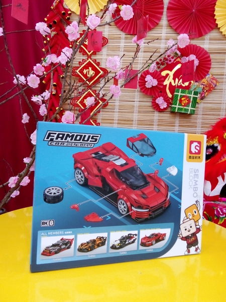 SEMBO-714563-Bộ lắp ráp Xe Đua Bóng Ma