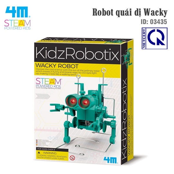 Đồ chơi (Giáo Dục STEM, Độ tuổi 5+) Robot quái dị Wacky - 4M (Đồ chơi Khoa học, Lắp ráp)