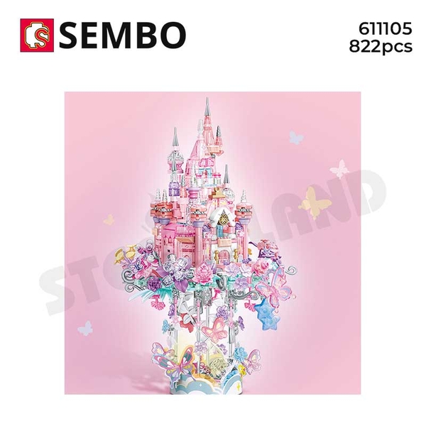 SEMBO-611105 Lắp ráp mô hình lâu đài xứ sở muôn hoa