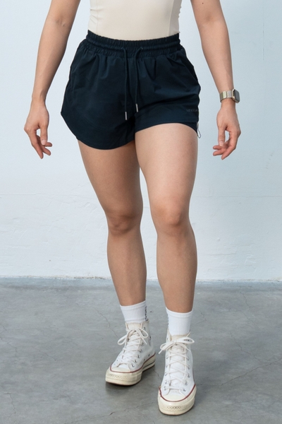 Quần Short Thể Thao 2 Lớp ANYWEAR - Xanh Đen